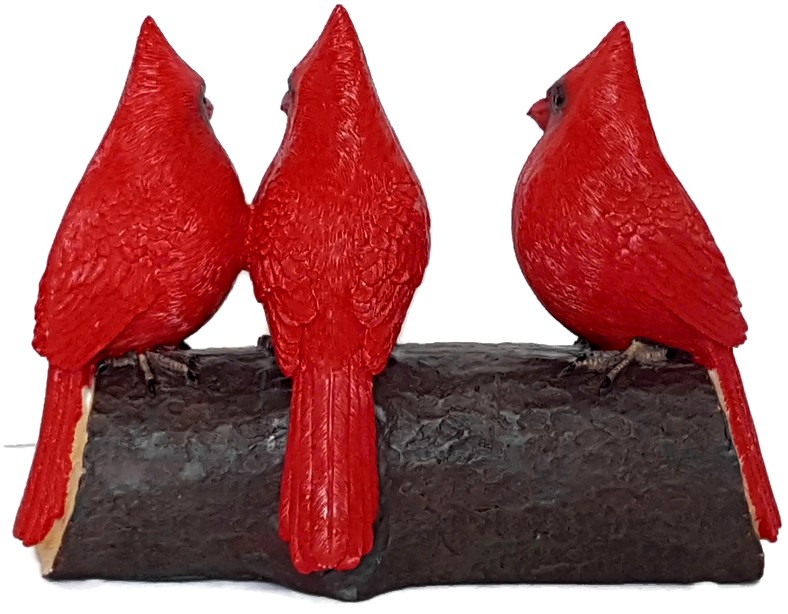 red cardinal outdoor statue