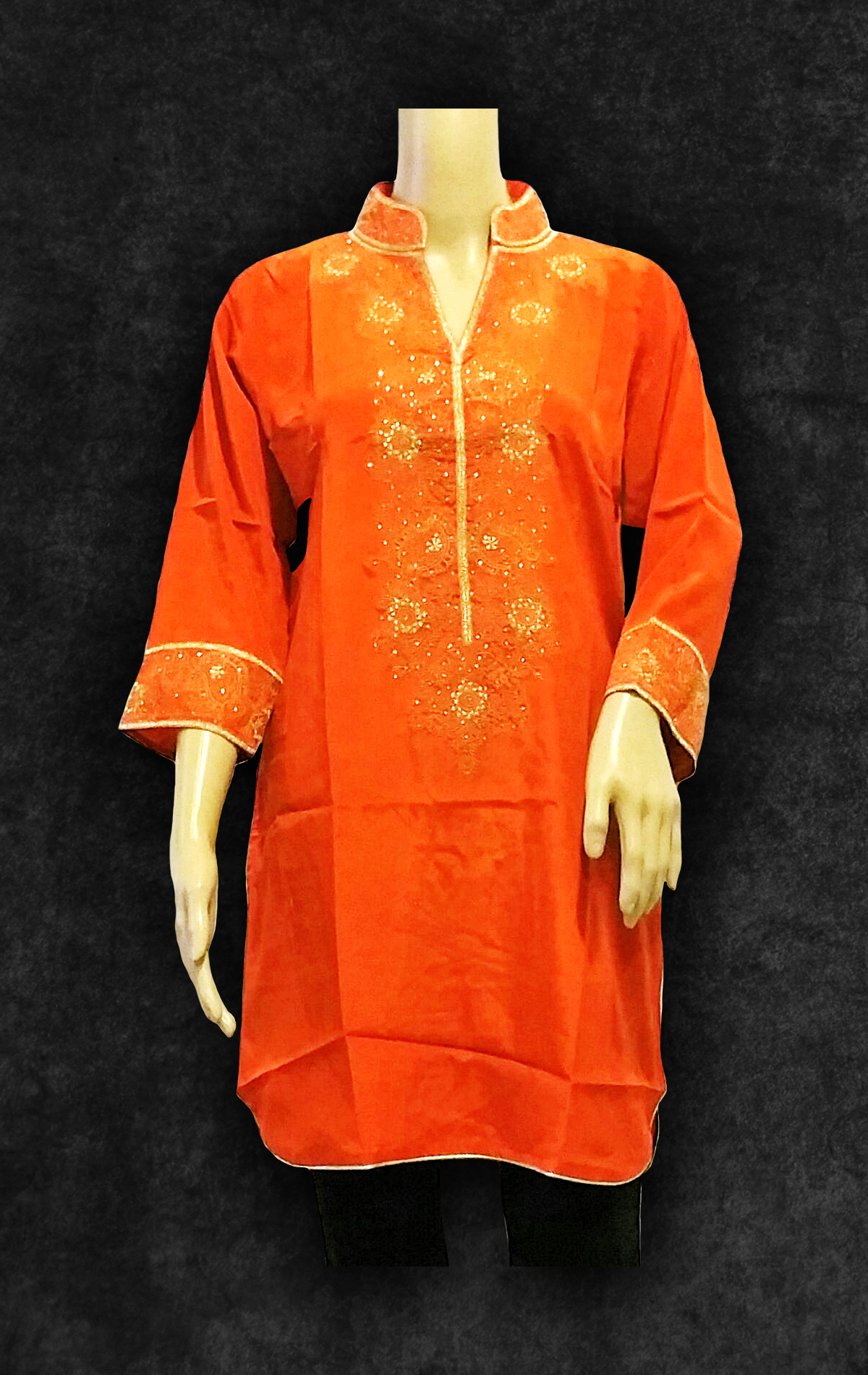 rust orange kurti