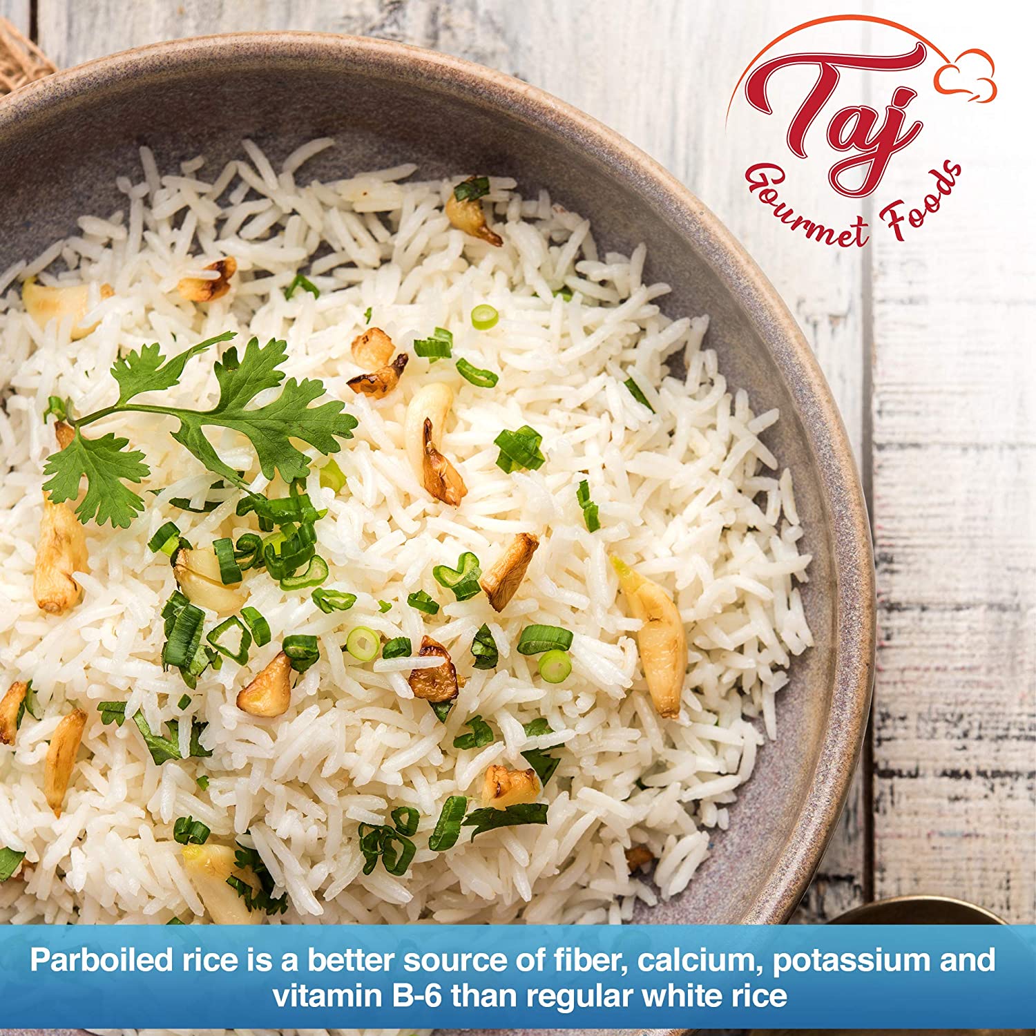 TAJ Gourmet Parboiled Golden Sella 1121 Basmati Rice, Extra Long Sela