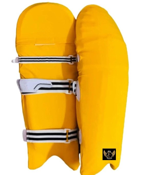 Yellow cricket batting pads cover