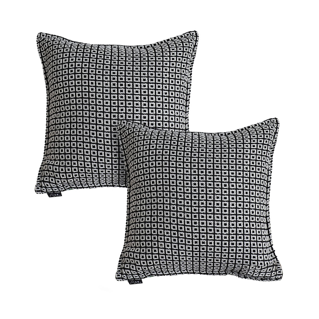 SOGA 2X 45cm Monochrome Black & White Decorative Polyester Pillowcase
