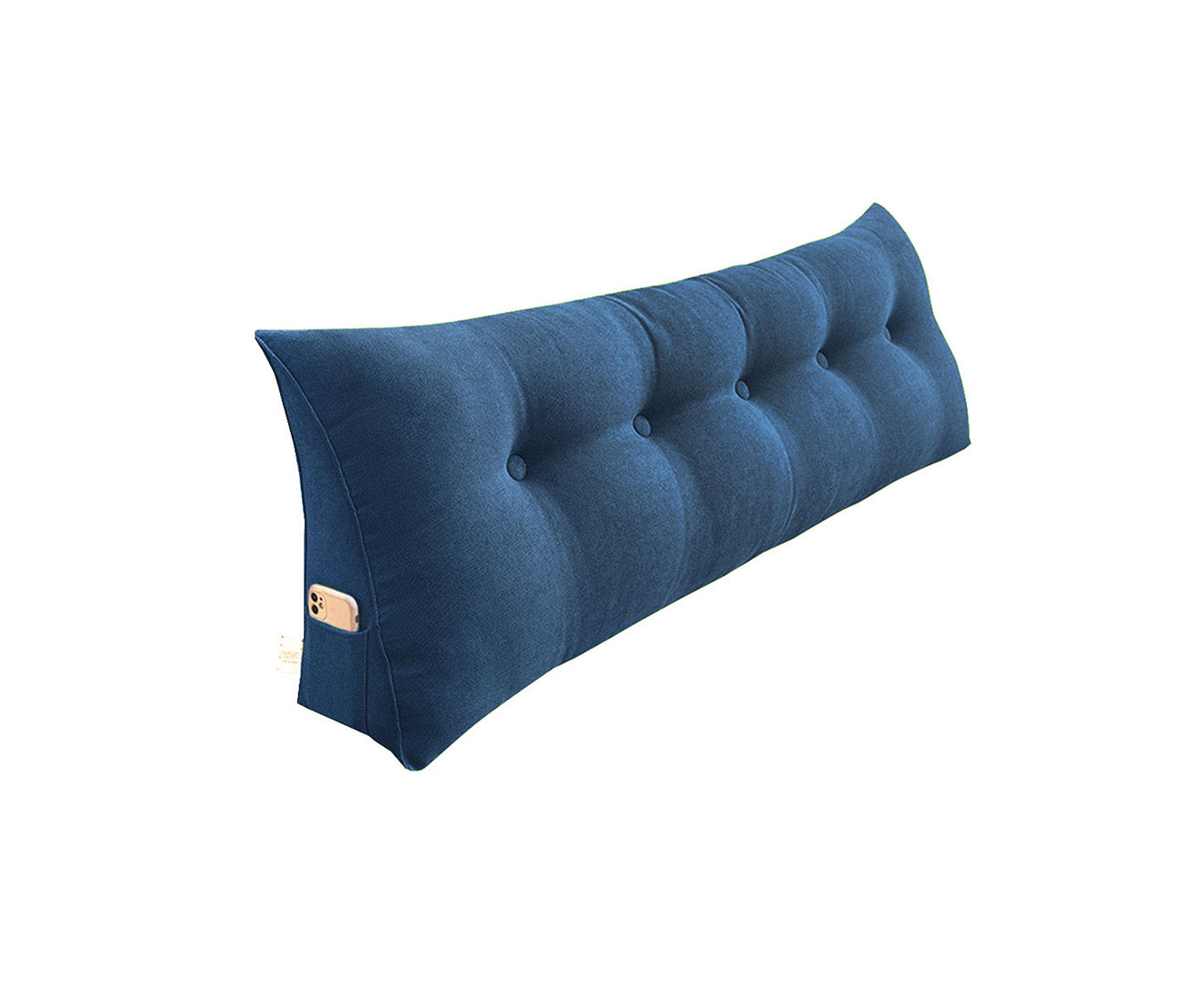 SOGA 39.4 inches Blue Triangular Tatami Pillow – Bedside Backrest Cushion