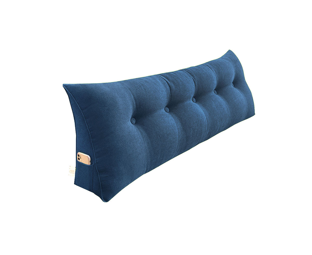 SOGA 70.9 inches Blue Triangular Tatami Pillow – Bedside Backrest Cushion