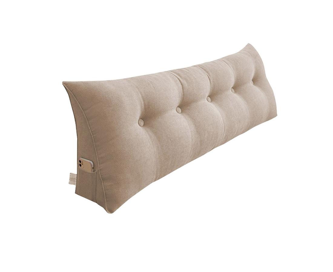 SOGA 59.1 inches Beige Triangular Wedge Pillow – Bedside Backrest Cushion