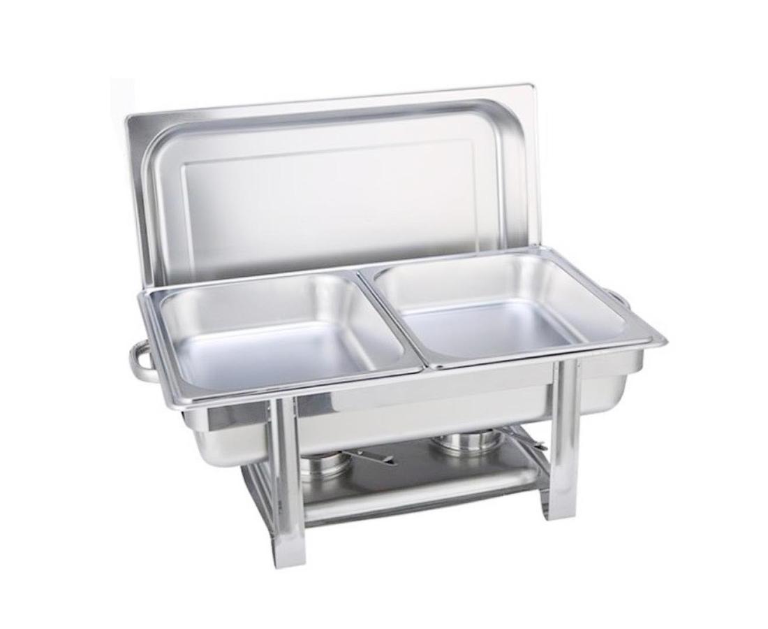 SOGA Stainless Steel Double Tray Chafing Dish –Buffet Food Warmer for Cater
