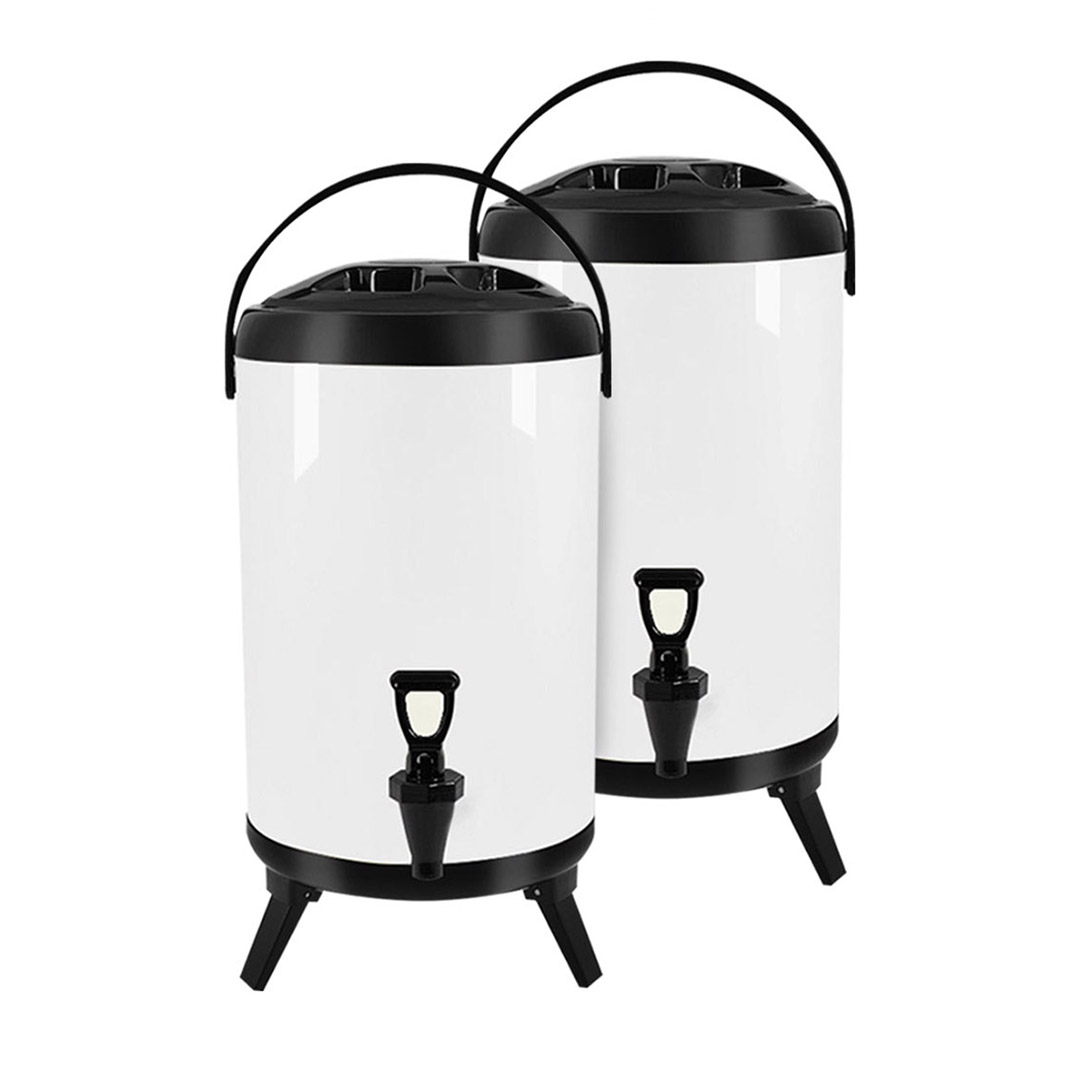 SOGA 2X 2.64 gallons Stainless Steel Milk Tea Barrel