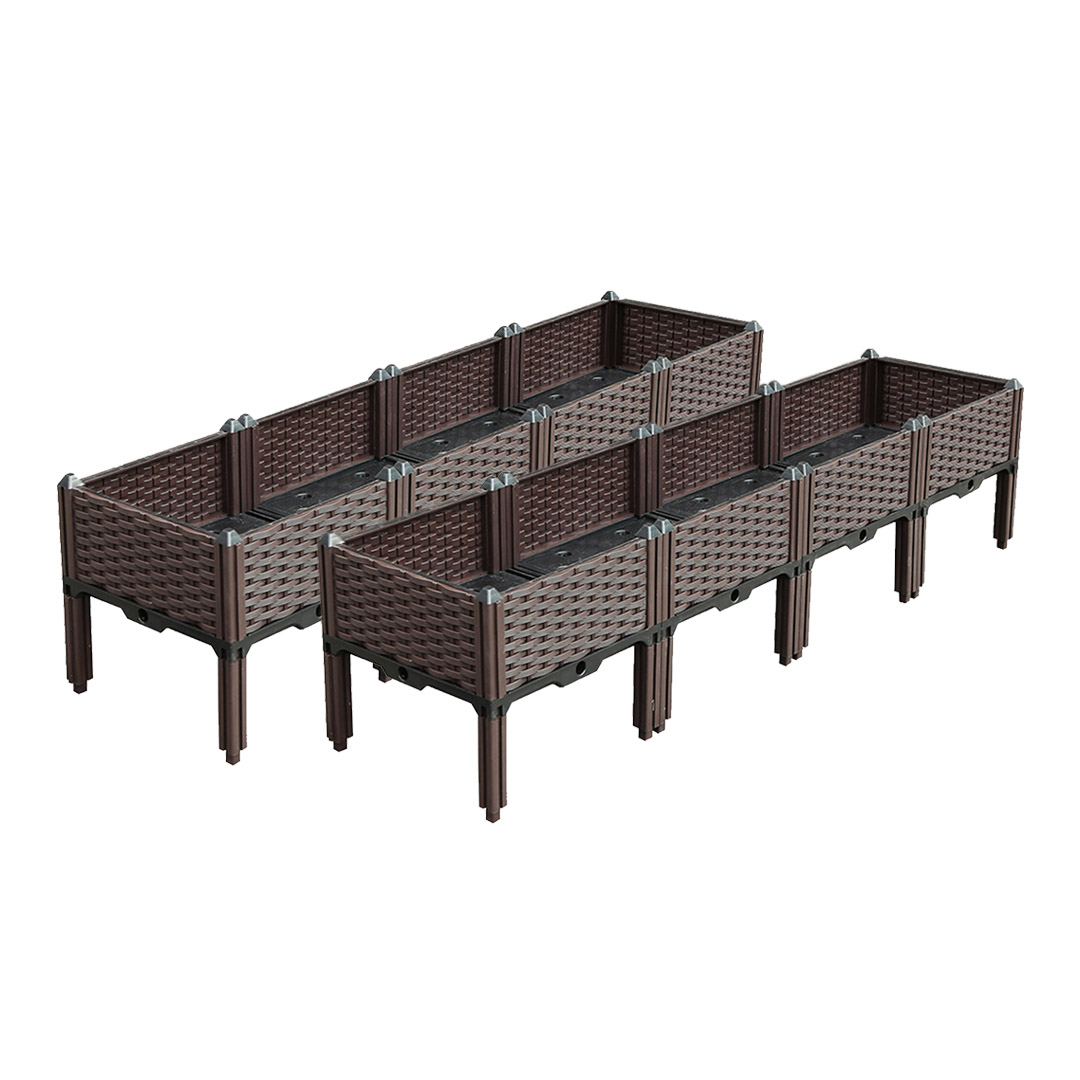 SOGA 2X 63.0 inches Planter Garden Bed with Legs