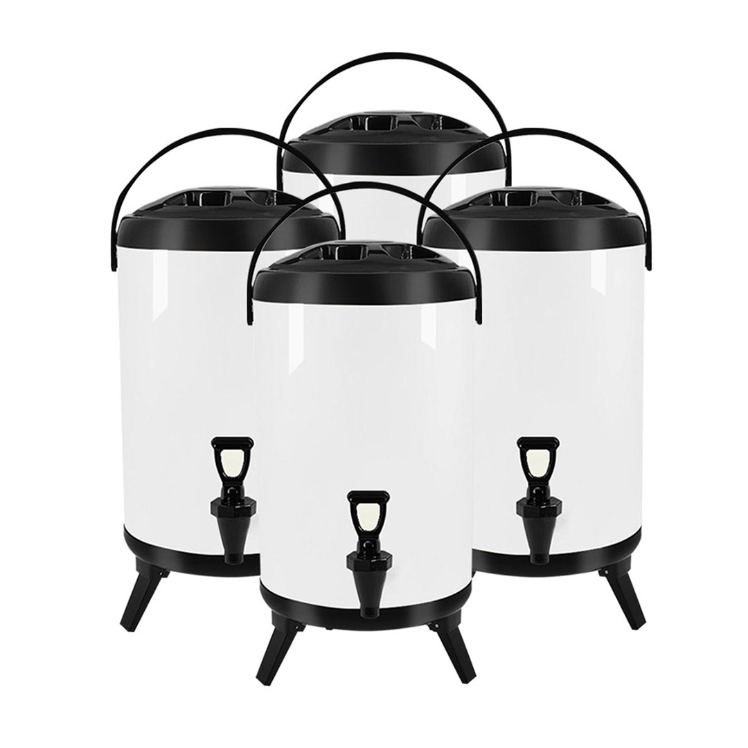 SOGA 4X 10L Stainless Steel Milk Tea Barrel