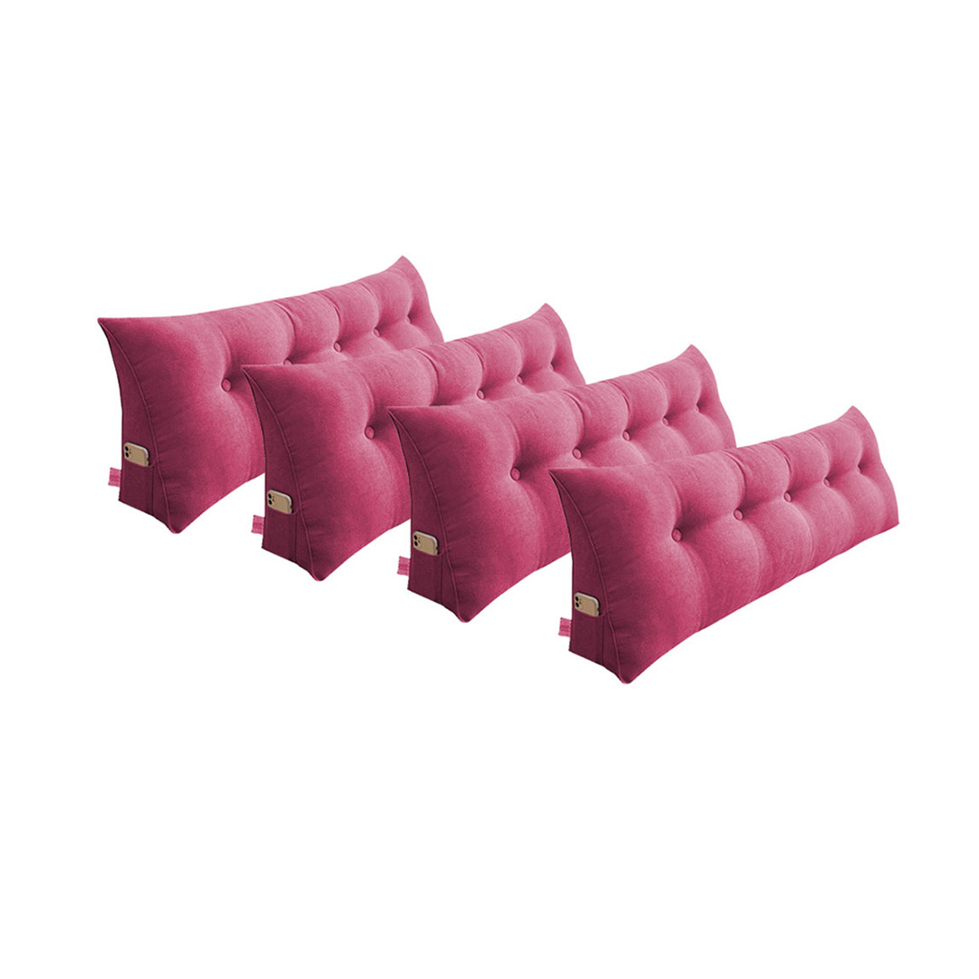 SOGA 4X 120cm Pink Wedge Bed Cushion