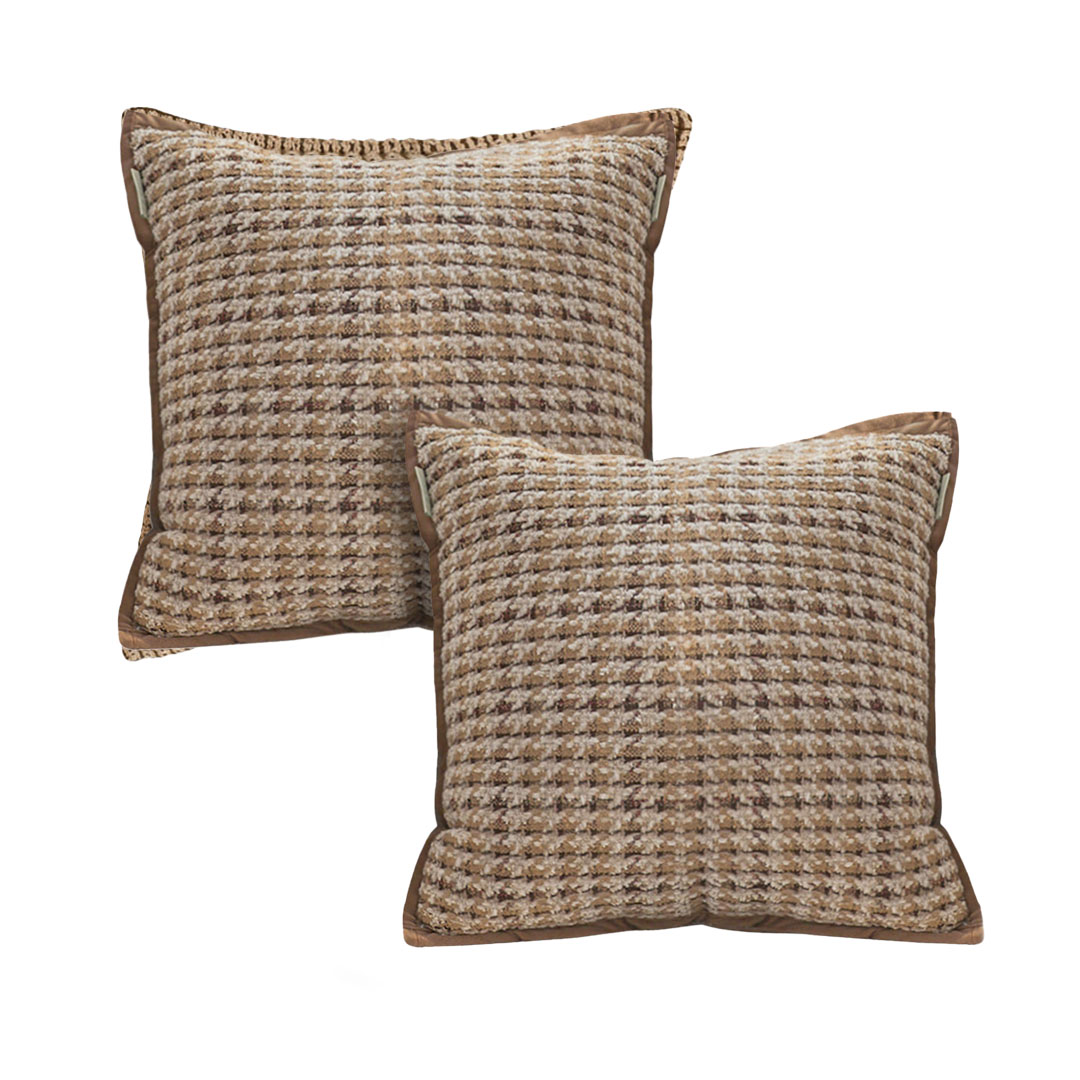 SOGA 2X 17.7 inches Cozy Woven Brown Decorative Pillowcases –Stylish Covers