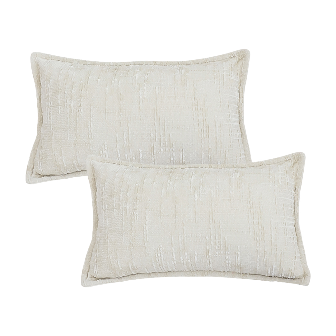 SOGA 2X 11.8x19.7inches Elegant Cream Lumbar Pillowcases – Decorative Cover