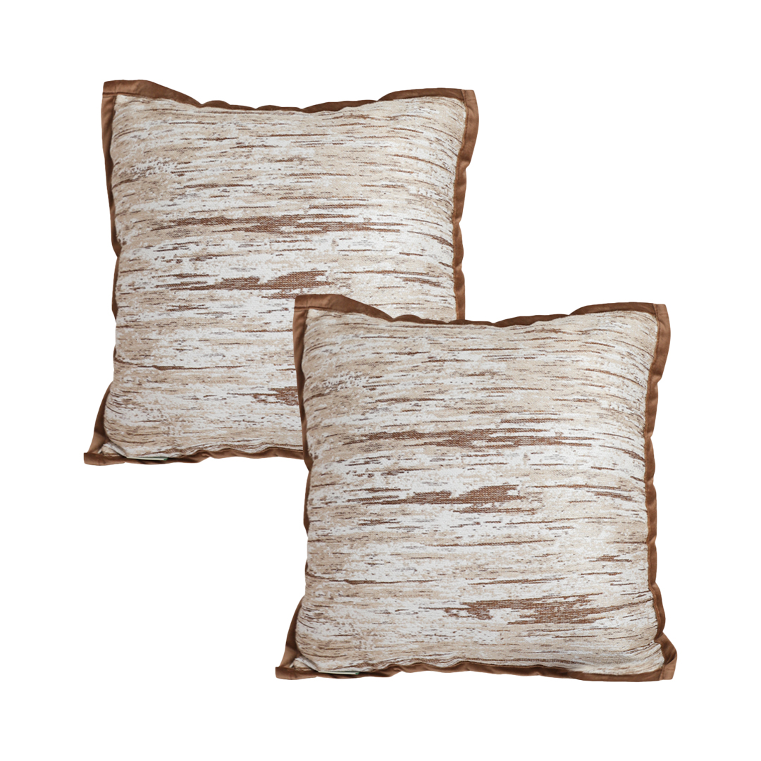 SOGA 2X 17.7 inches Rustic Wood-Inspired Cushion Covers