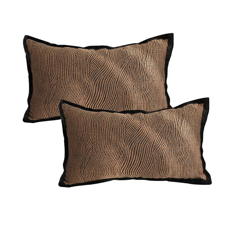 SOGA 2X 11.8x19.7 inches Textured Wave Lumbar Decorative Pillow Cover 