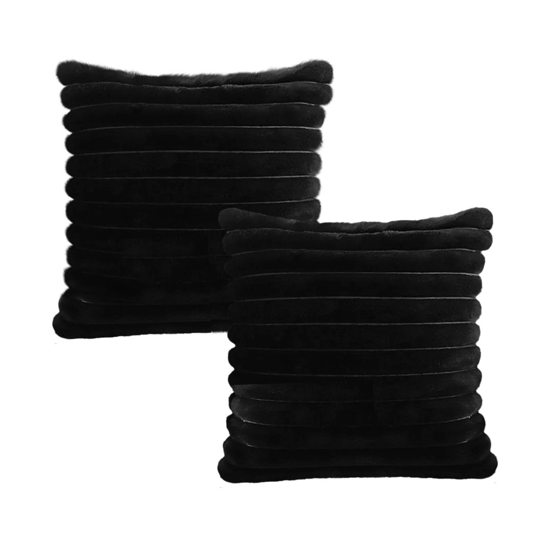 SOGA 2X 17.7 inches Medieval Pattern Fringed Velvet Decorative Pillowcases