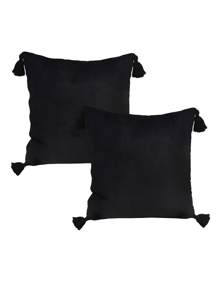 SOGA 2X 17.7inches Black Art Decorative Geometric Outdoor Pillowcases