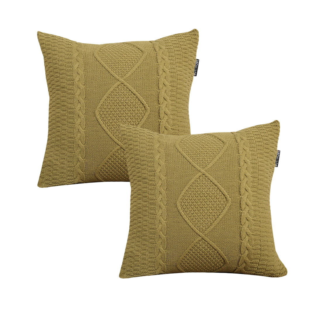 SOGA 2X 17.7 inches Retro Twisted Vine Rhombus Pillowcases