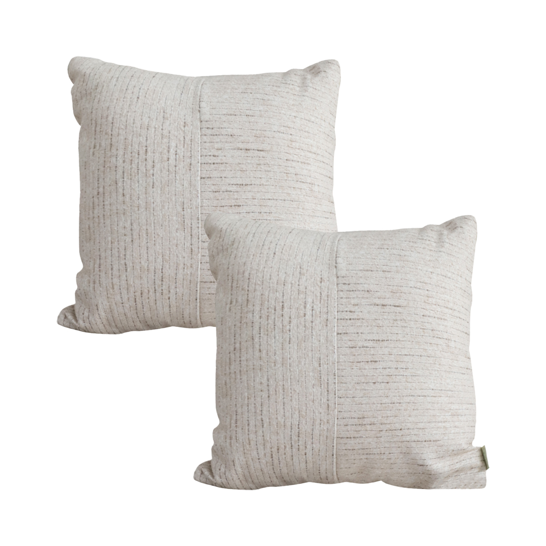 SOGA 2X 17.7 inches Vibrant Floral Linen Pillowcase – Neutral Beige