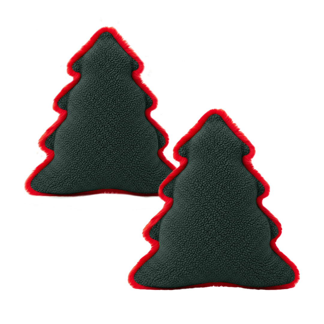 SOGA 2X 16.5 × 17.7 inches Christmas Tree Figural Decorative Pillowcases