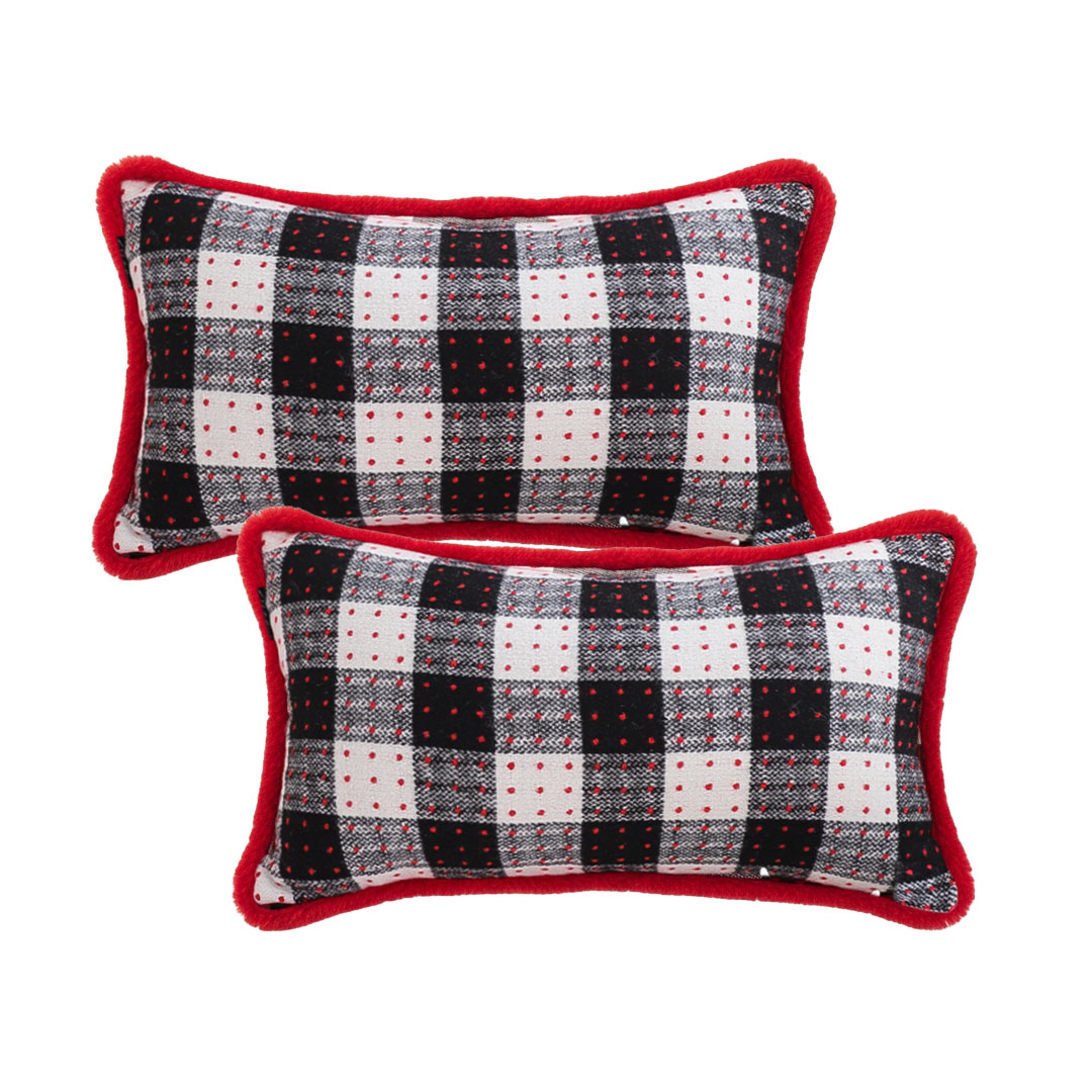 SOGA 2X 17.7 inches Cozy Buffalo Plaid Decorative Pillowcases – Accent 