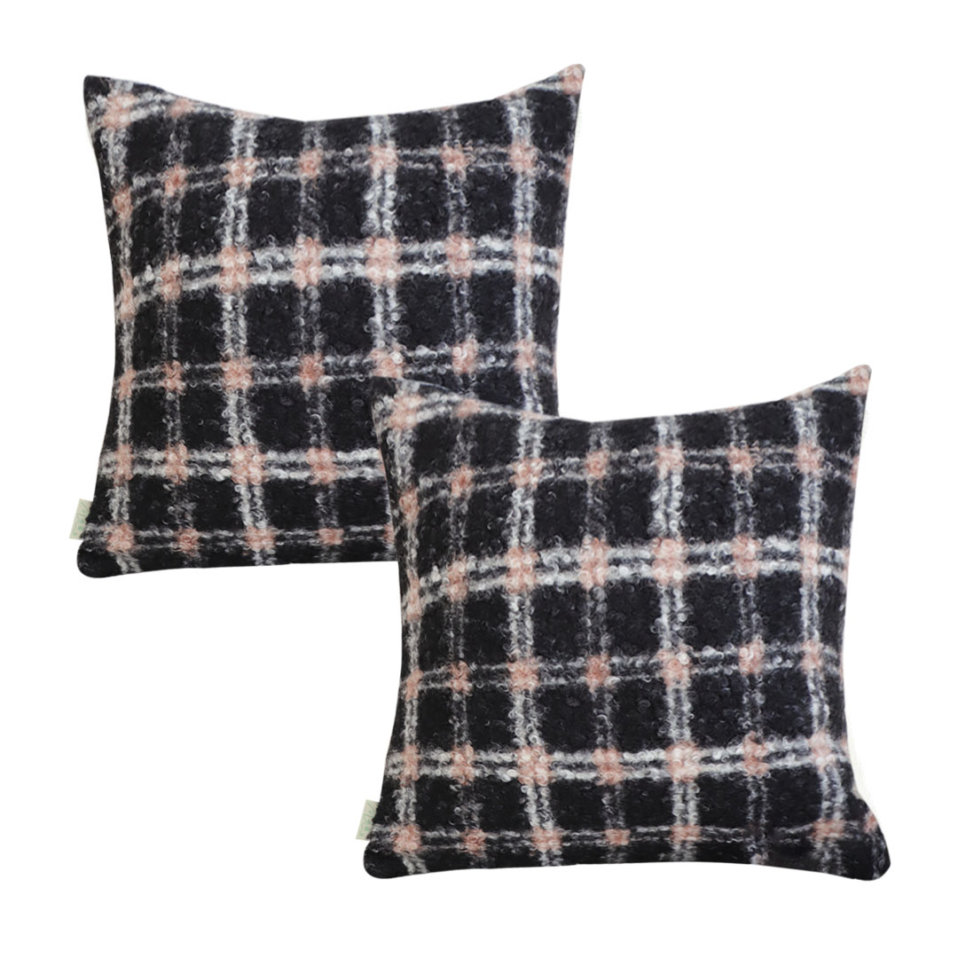 SOGA 2X 17.7 inches Cozy Cabin Plaid Decorative Pillowcases – Rustic Covers