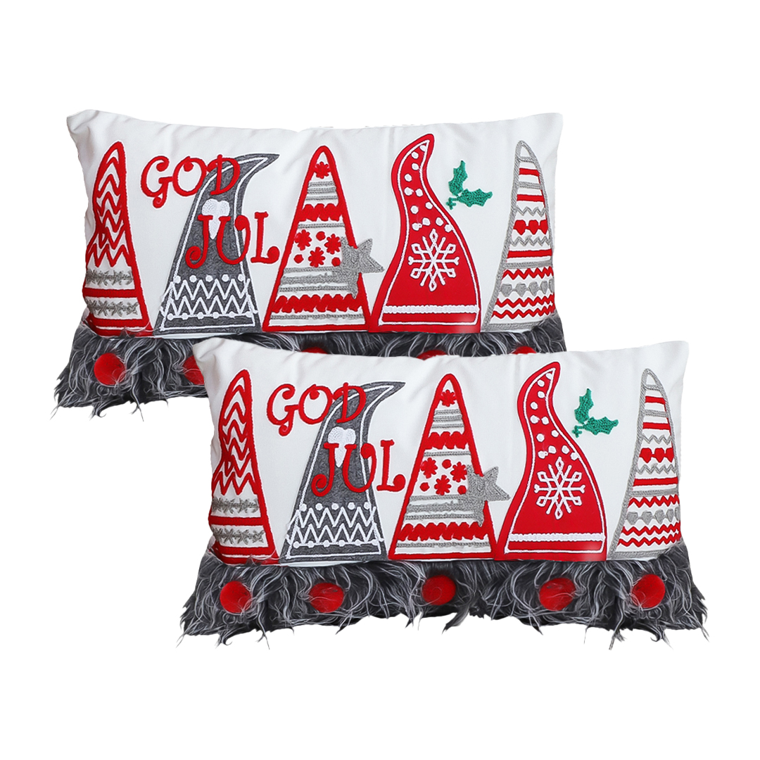 SOGA 2X 11.8x19.7 inches White Christmas Rectangular Pillowcase with design