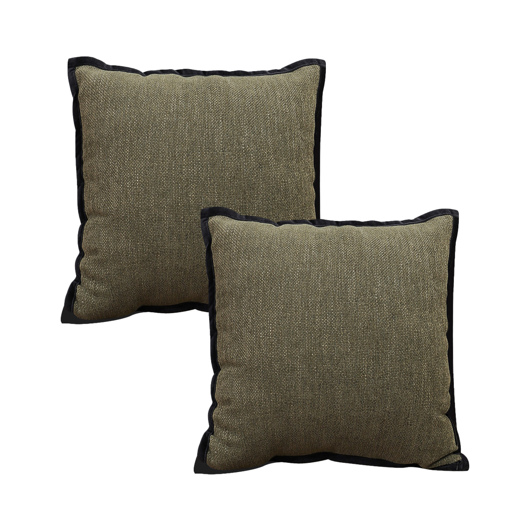 SOGA 2X 17.7 inches Soft Olive Green Square Decorative Pillowcases