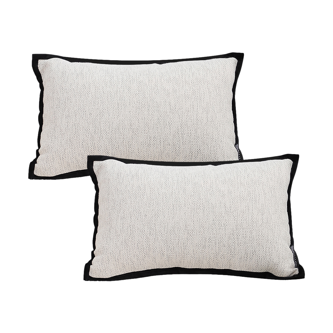 SOGA 2X 11.8x19.7 inches Olive Green Minimalist Lumbar Pillowcases Black