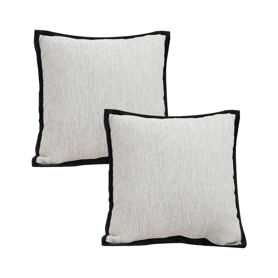 SOGA 2X 17.7 inches French Style Solid Texture Decorative Throw Pillowcases