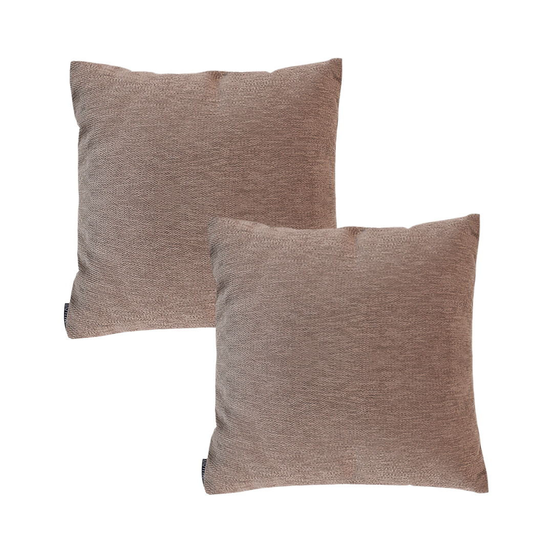 SOGA 2X 17.7inches  Minimalist Textured Brown Decorative Pillowcases 