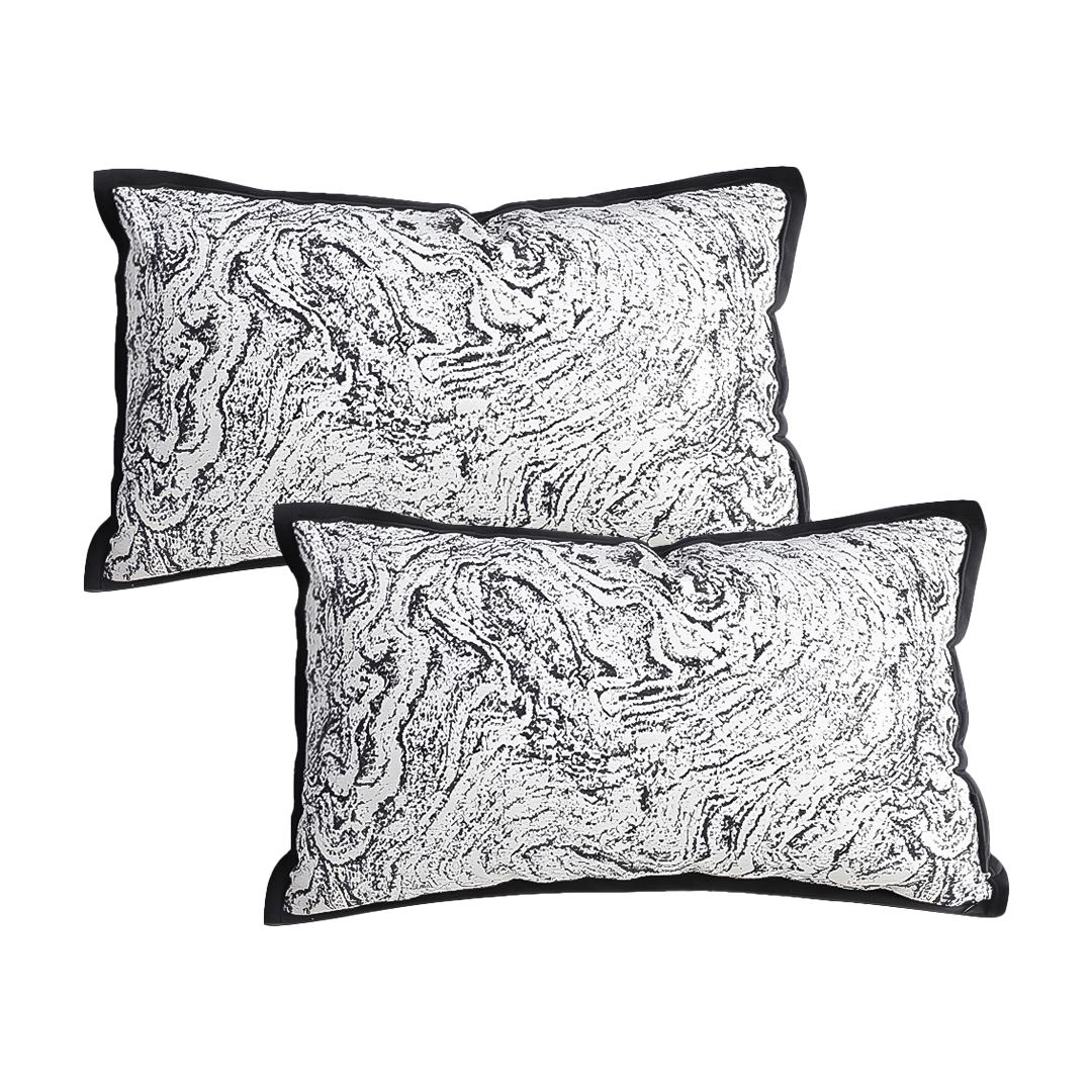 SOGA 2X 11.8X19.7 inches Artistic Black Border Rectangular Pillowcases