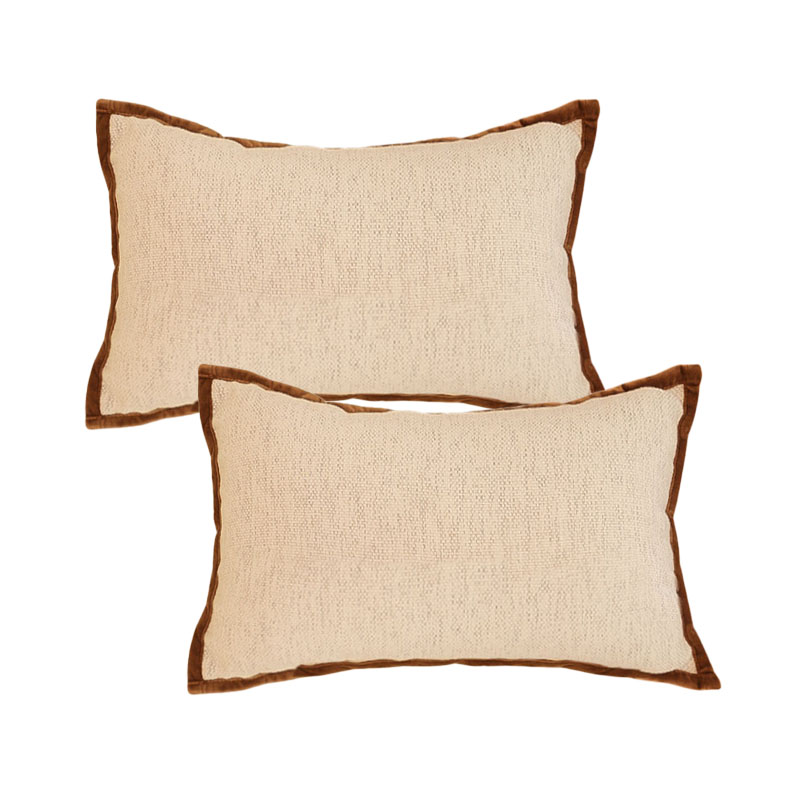 SOGA 2X 11.8 x 19.7 inches Vintage Off-White Decorative Pillowcases