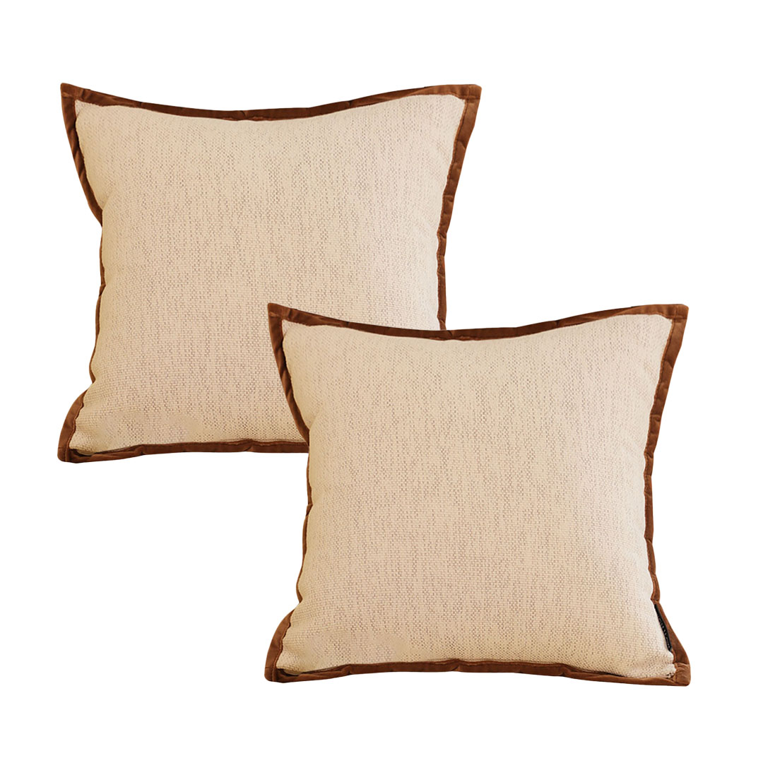 SOGA 2X 17.7 inches Vintage Off-White Square Decorative Pillowcases