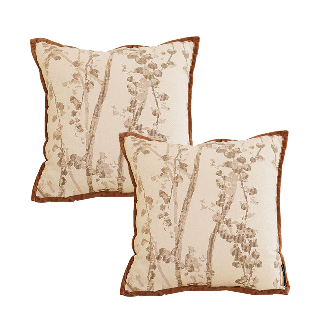 SOGA 2X 17.7 inches Botanical Branch Print Decorative Pillowcases