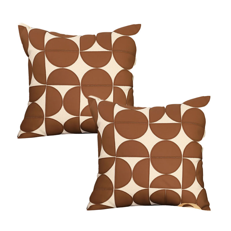 SOGA 2X 17.7 inches Retro Geometric Circle Pillowcase