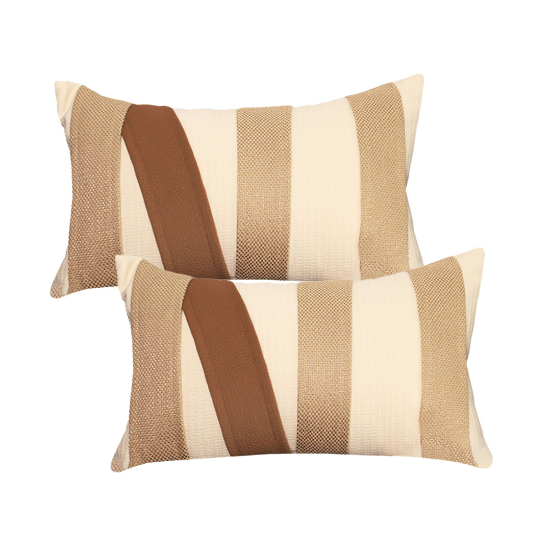 SOGA 2X 11.8x19.7 inches Contemporary Striped Accent Decorative Pillowcases