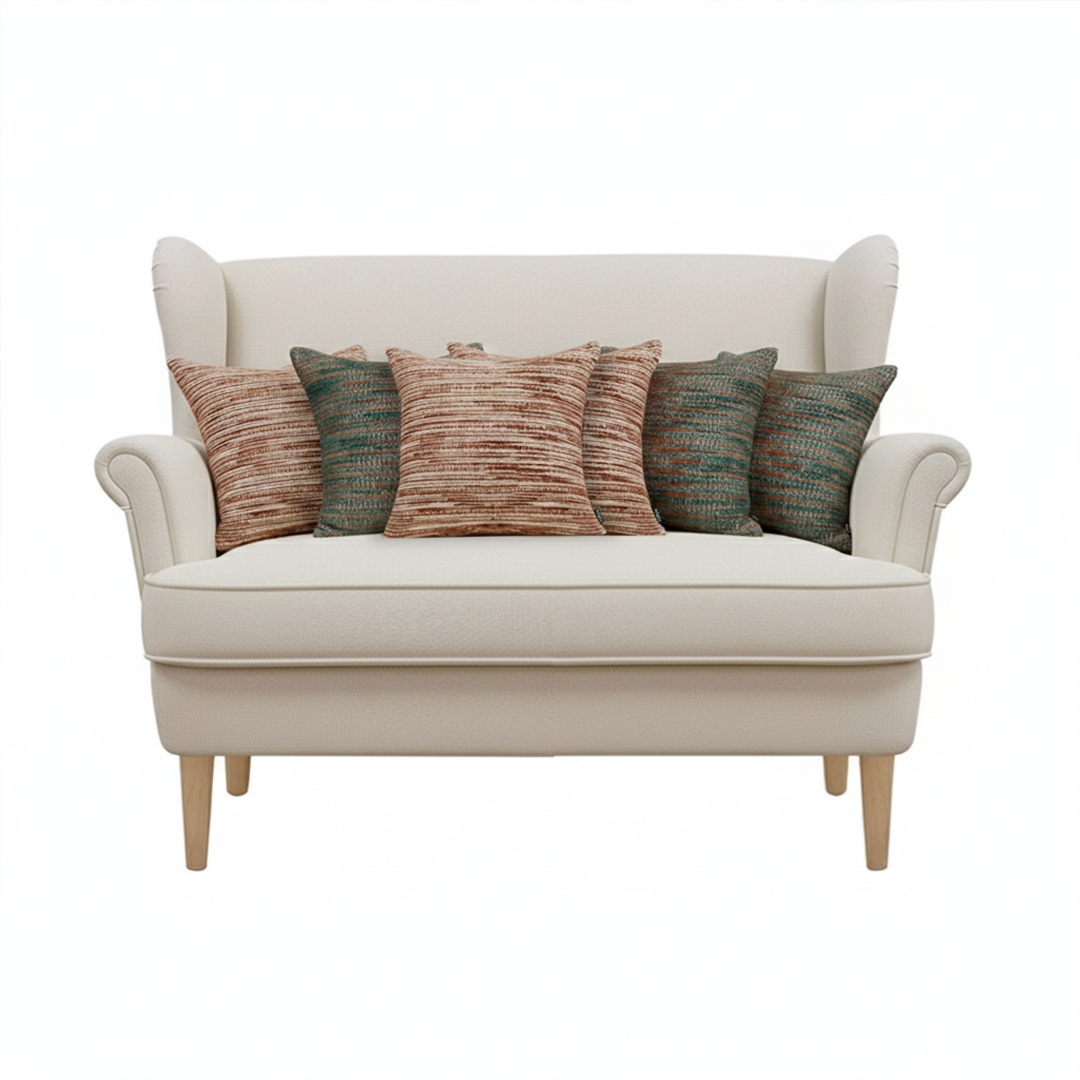 SOGA 6PC 45cm Rust & Textured Woven Pillow Cover Set – Decorative Cushions