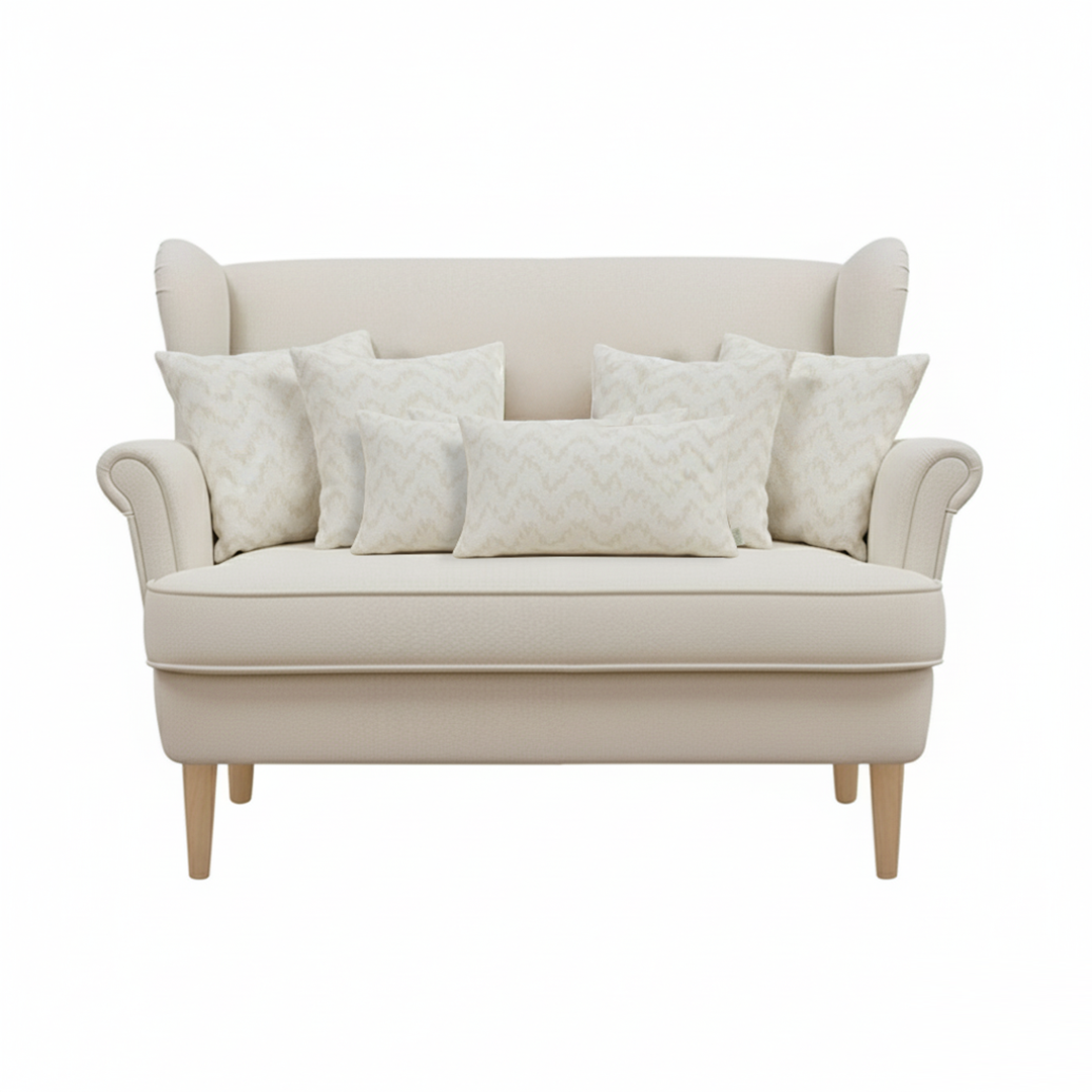 SOGA 6PC Cream Chevron & Rectangular Lumbar Pillow Cover Set – 45 & 30x50cm