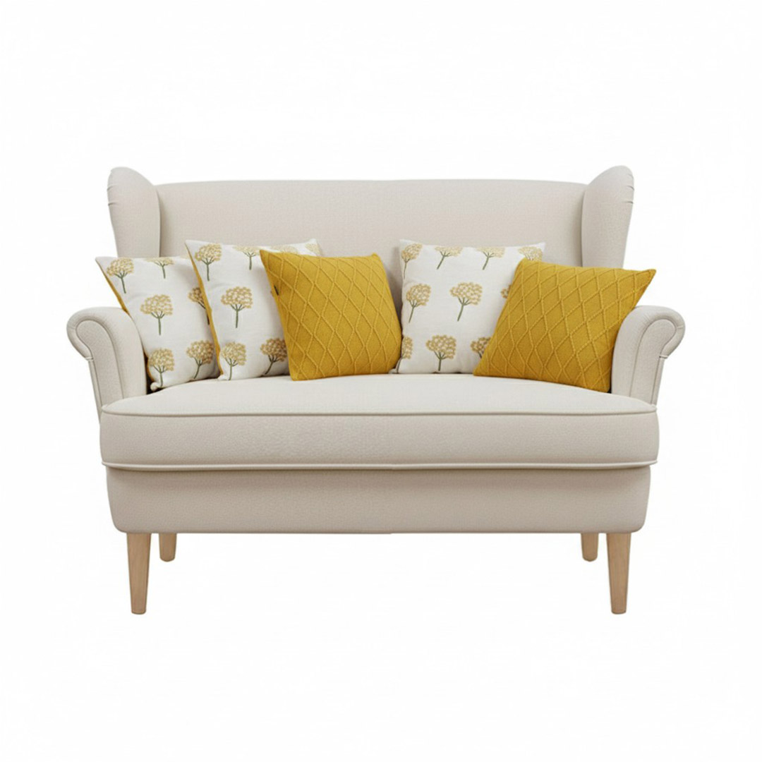 SOGA 5PC Sunny Dandelion & Sunshine Yellow Diamond Knit Pillowcase Set