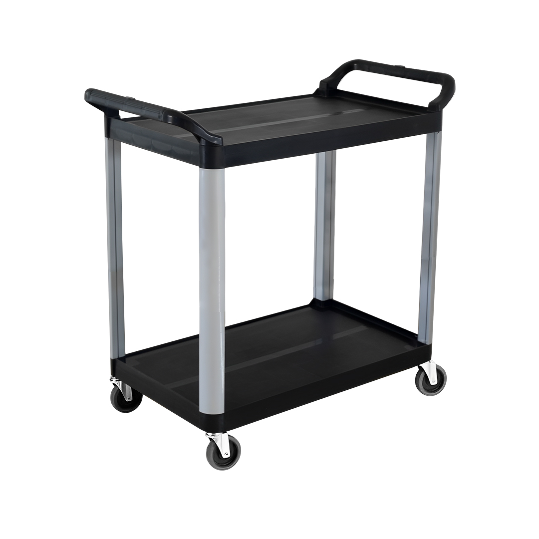SOGA 2-Tier Kitchen Food Trolley Cart – Portable Utility Cart with Wheels