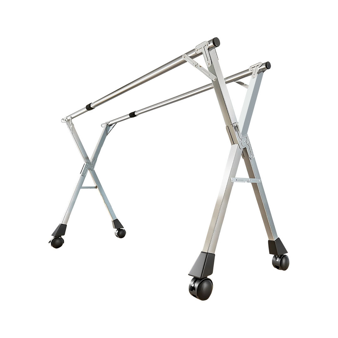 SOGA 2.0m Portable Clothes Drying Rack with Wheels –Foldable Laundry Hanger