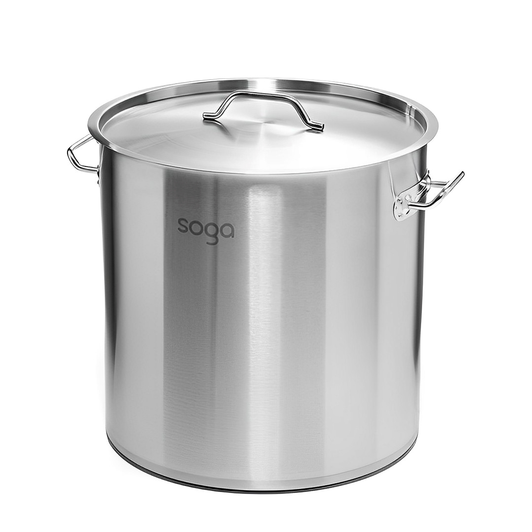 SOGA 6.60 Gallon Stainless Steel Stockpot – Large Cooking Pot with Lid