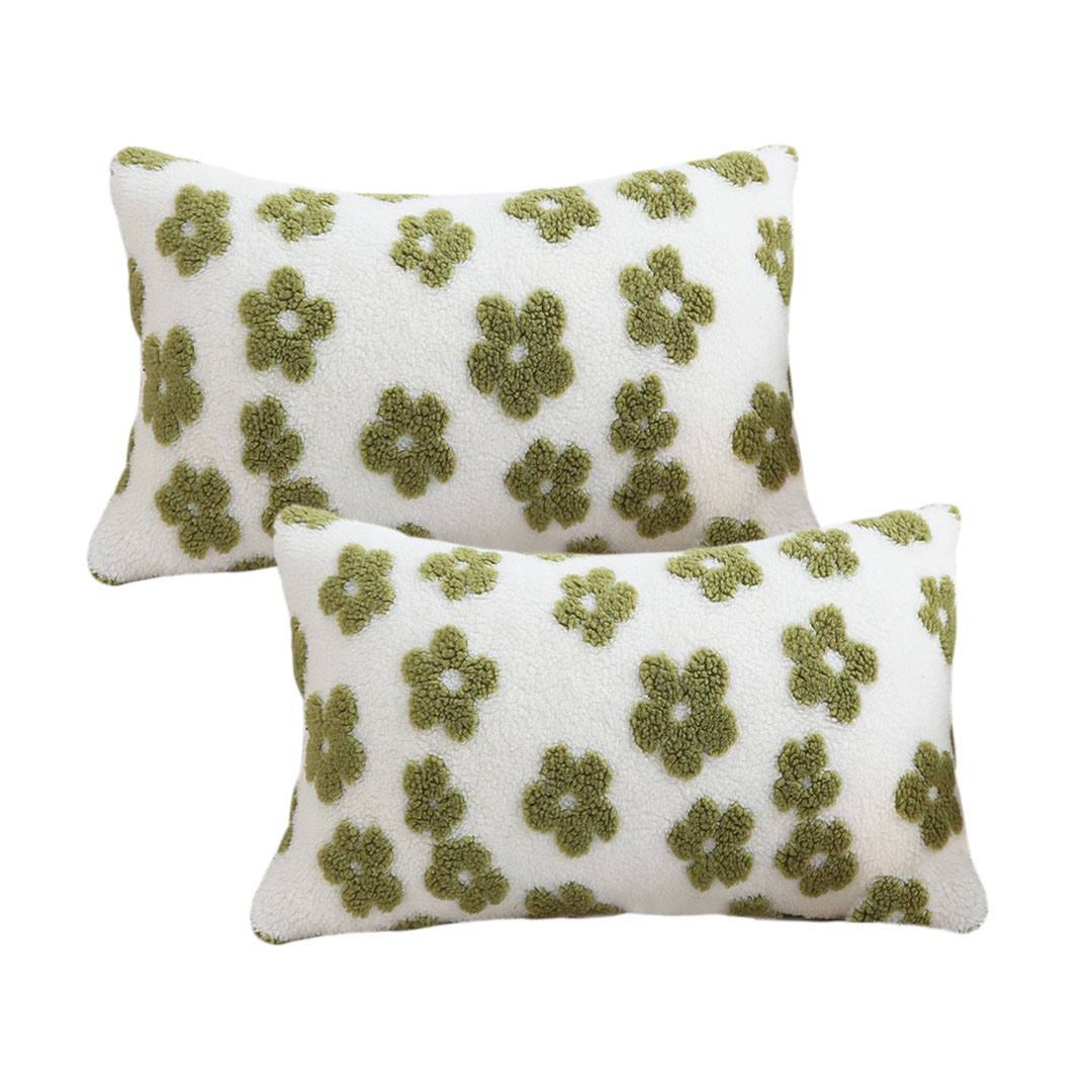 SOGA 2X 11.8 x 19.7 inches Botanical Bloom Pillowcases – Decorative Lumbar 