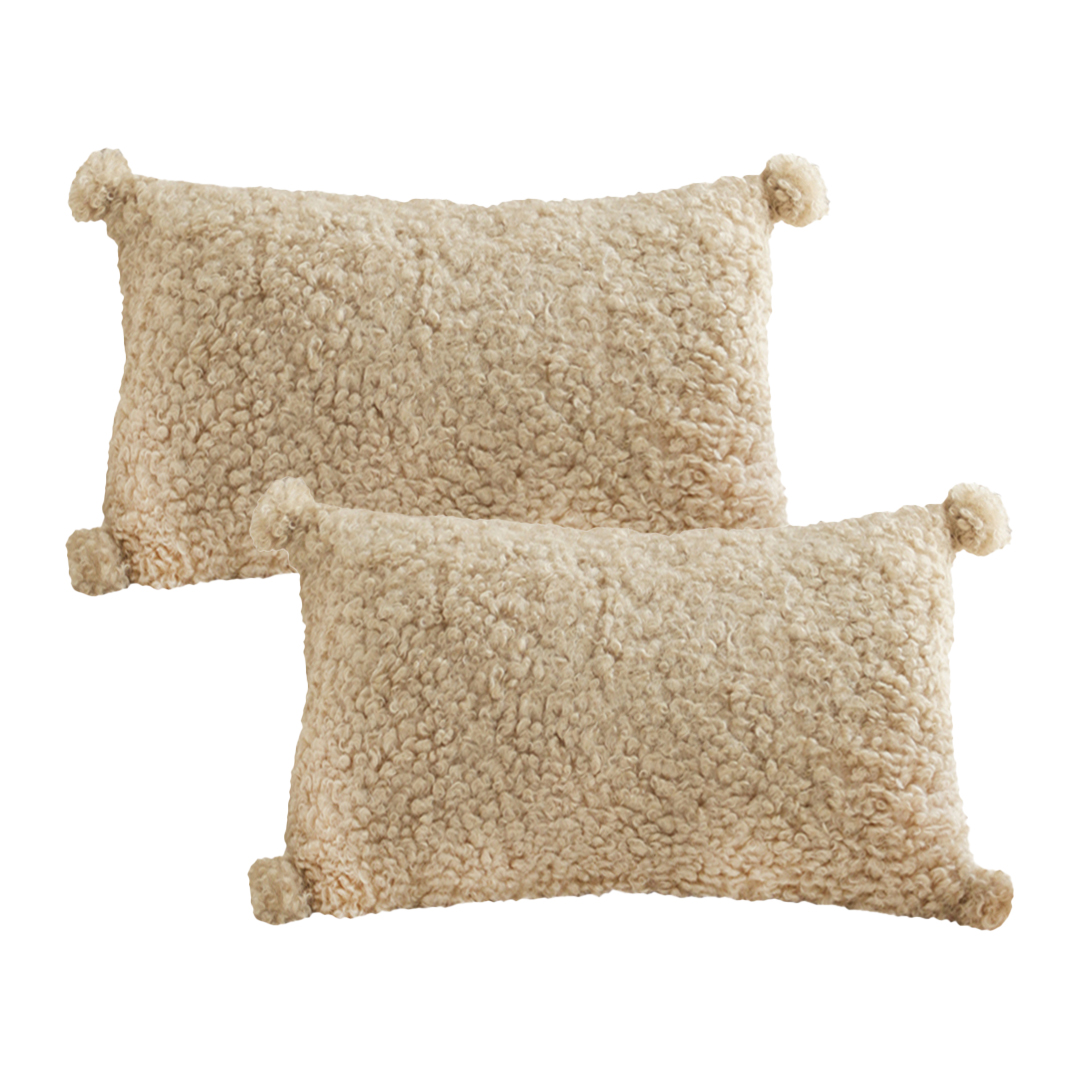 SOGA 2X 11.8x19.7 inches Caramel Bouclé Pillowcases – Luxury Decorative