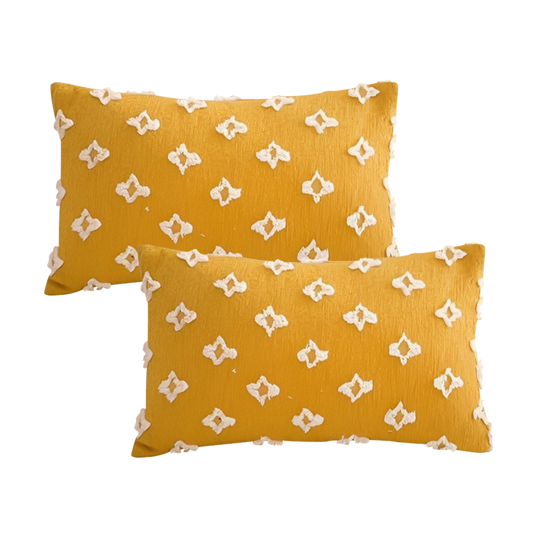 SOGA 2X 11.8x19.7 inches Diamond Pattern Pillowcases – Decorative Lumbar