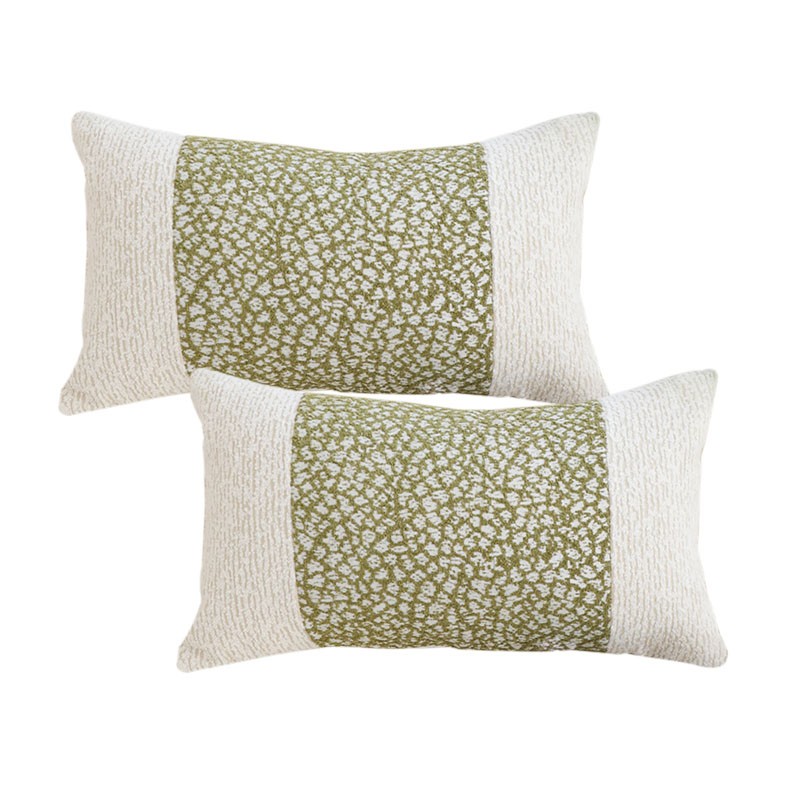 SOGA 2X 11.8x19.7 inches Textured Green Accent Pillowcase Decorative covers
