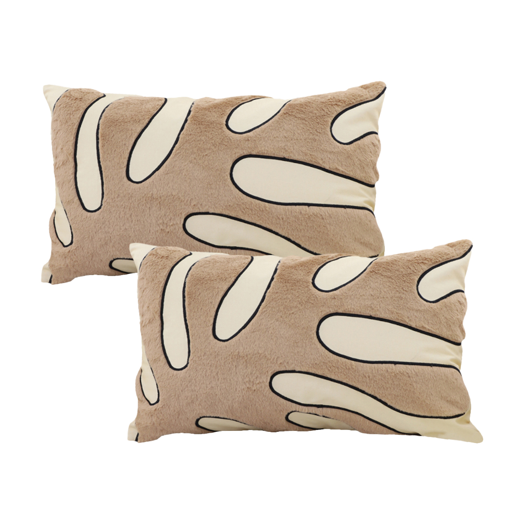 SOGA 2X 15.0×23.6 inches Beige Coral Branch Decorative Pillowcases