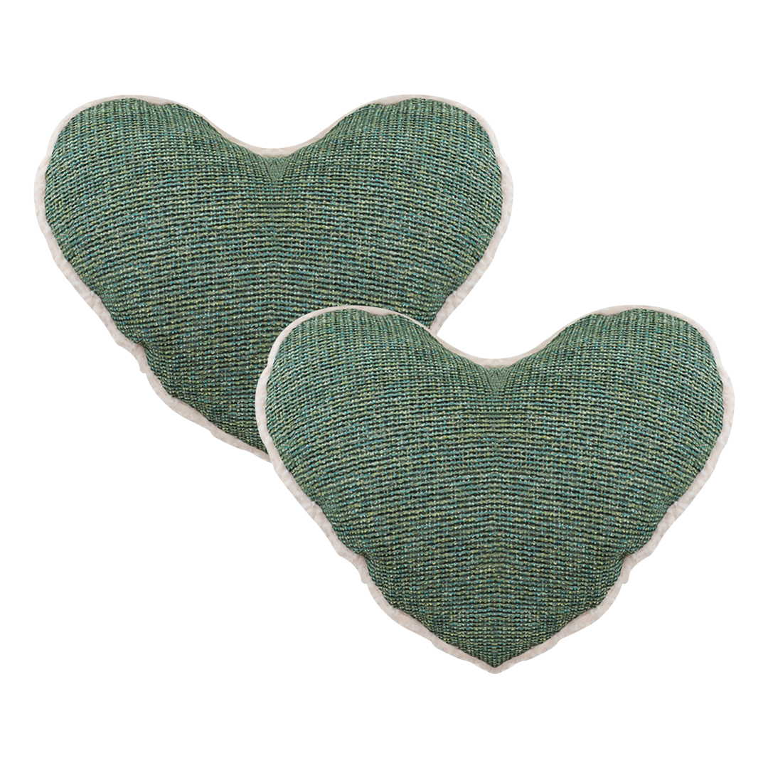 SOGA 2X 16.5×12.6 inches Cozy Heart-Shaped Woven Decorative Pillowcases
