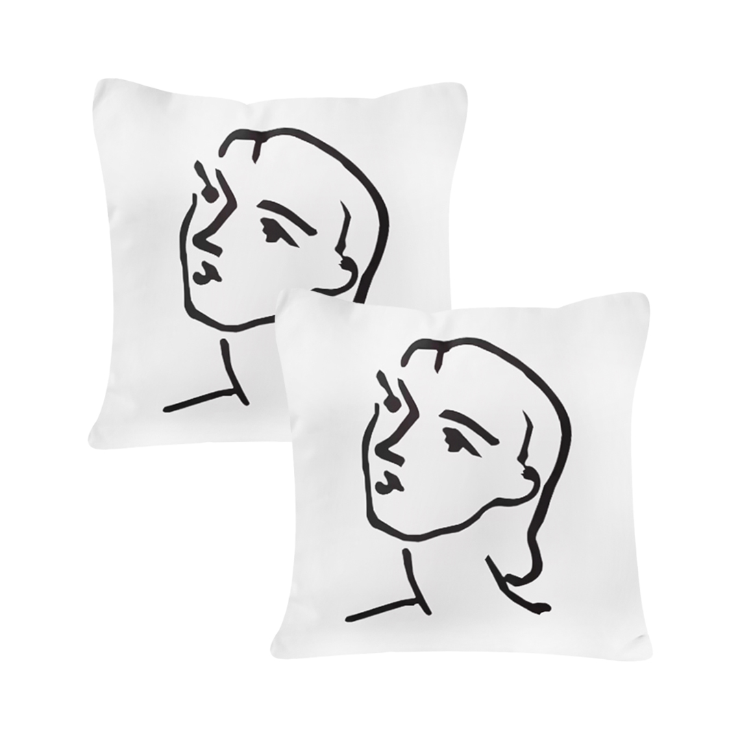SOGA 2X 17.7 inches Abstract Portrait Decorative Pillowcases