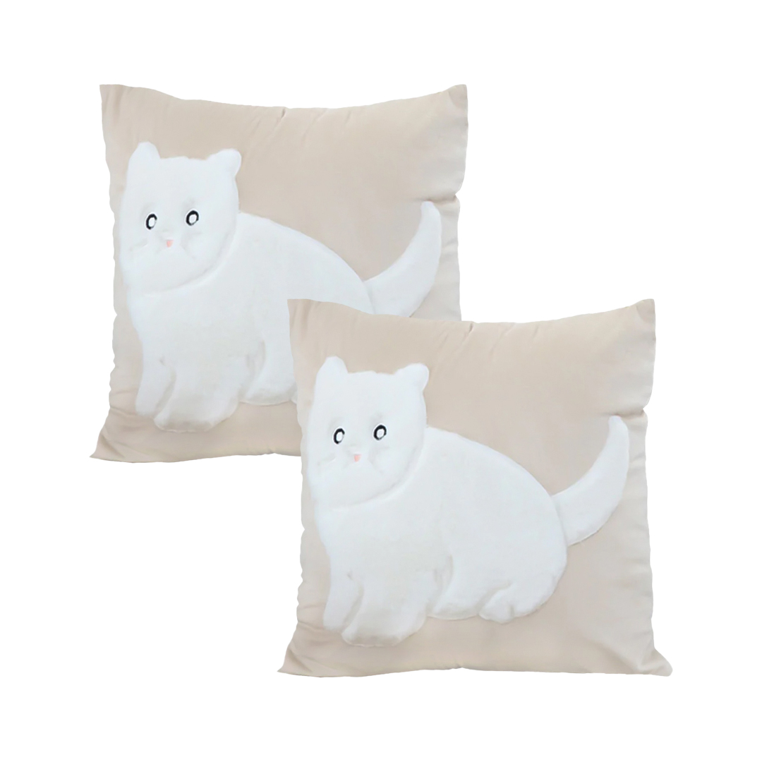 SOGA 2X 17.7 inches Adorable Cat Silhouette Decorative Pillowcases