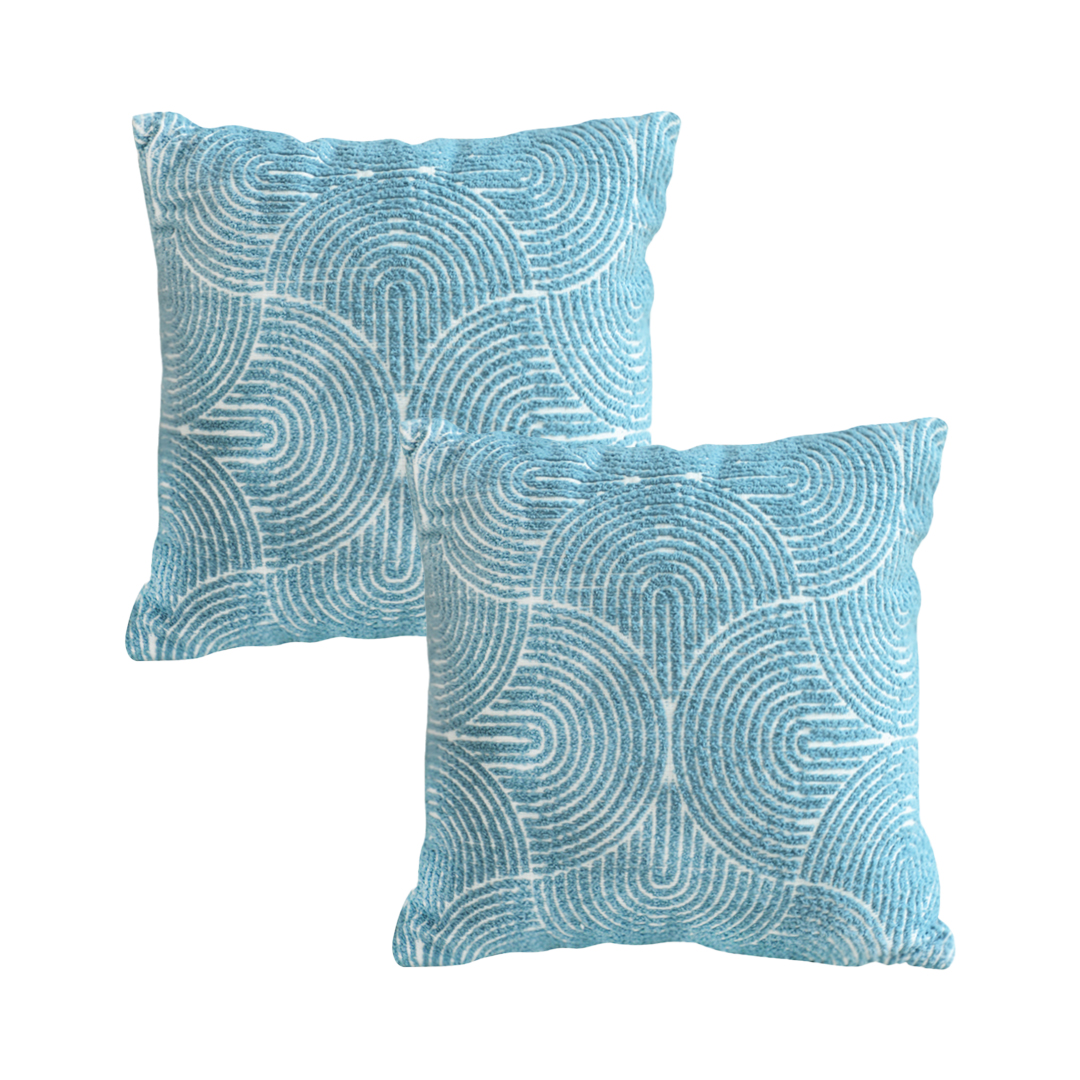 SOGA 2X 17.7 inches  Blue Pillowcases Geometric Covers